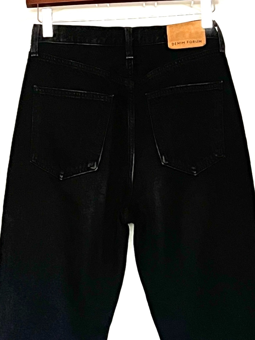 Aritzia Denim Forum The Joni High Rise Loose Black Distressed Jeans Size 24 - Picture 15 of 16